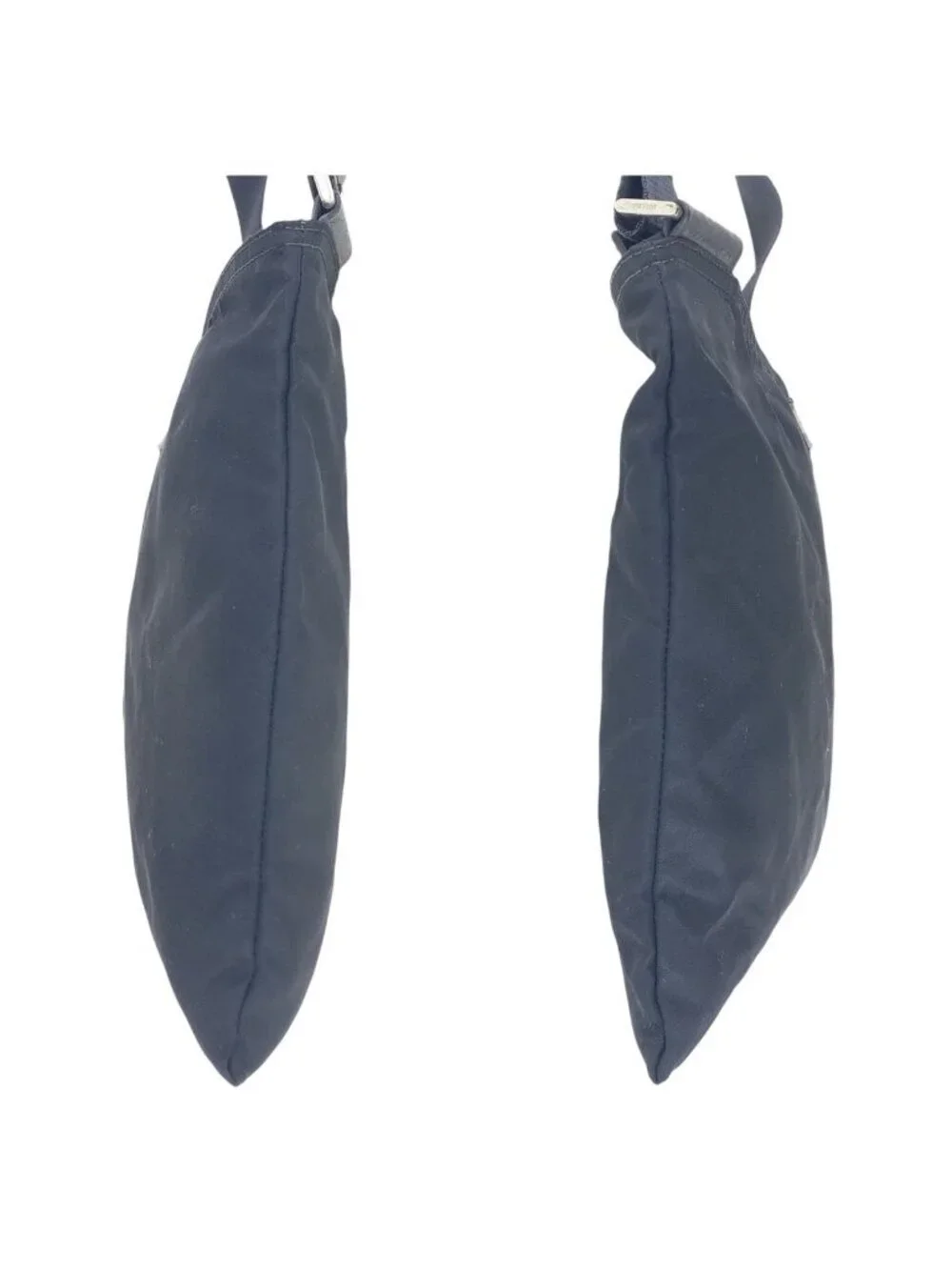 Prada Tessuto Black Silver Nylon Shoulder
